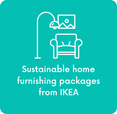 sustainable home furnishing packages from IKEA Logo